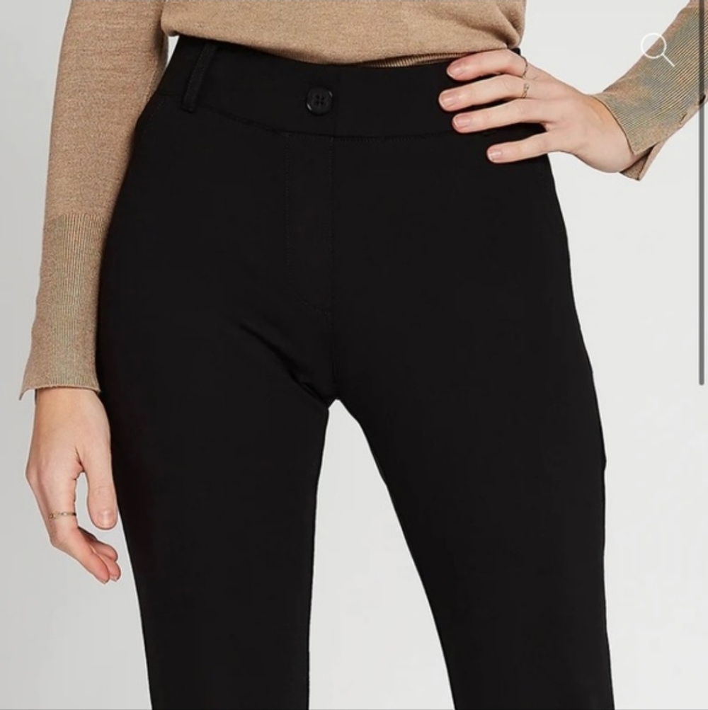 Betabrand Classic Black Dress Straight Leg Yoga Business Casual Pant Size L - Picture 2 of 14